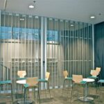 food court folding security grill